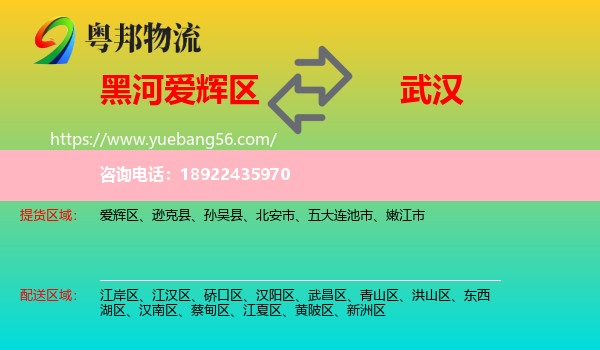爱辉区到武汉轿车托运