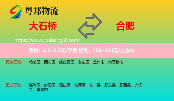 大石桥市到合肥轿车托运