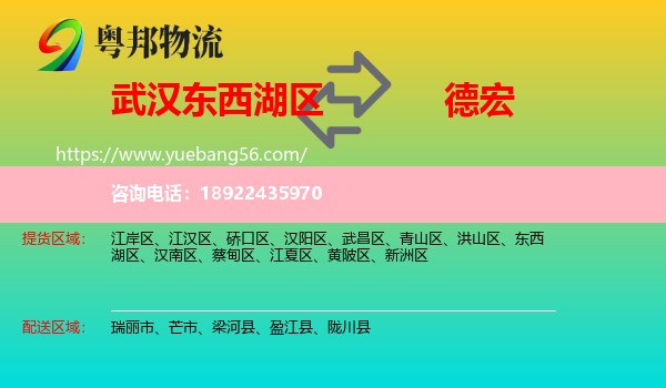 东西湖区到德宏物流