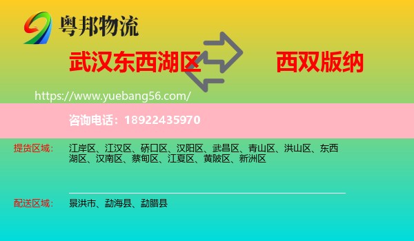 东西湖区到西双版纳物流