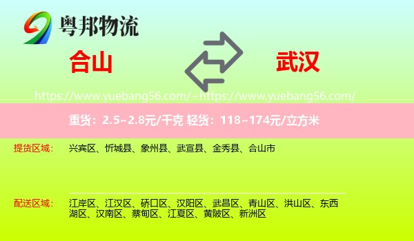 合山市到武汉专线