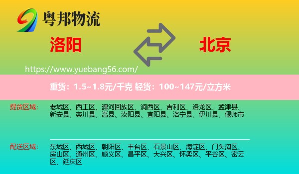 洛阳到北京专线