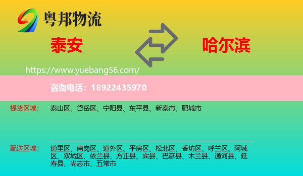 泰安到哈尔滨轿车托运