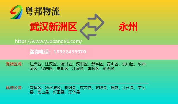 新洲区到永州物流