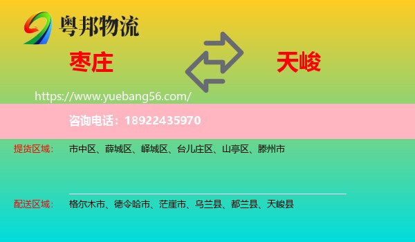 枣庄到天峻县物流