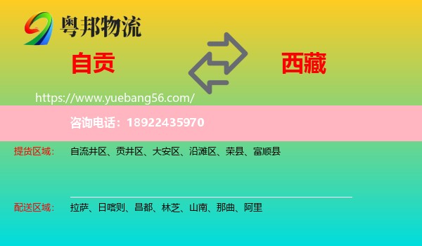 自贡到西藏物流